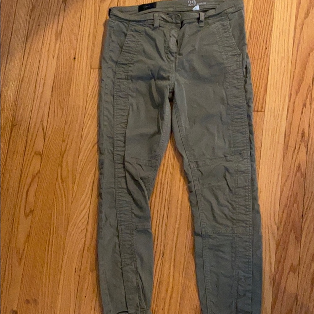 Jcrew size 29 ankle olive green pants